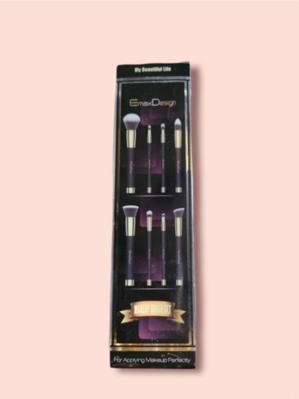 Purple 8-Piece Makeup Brush Set